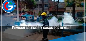 Fumigan colegios y casas por dengue