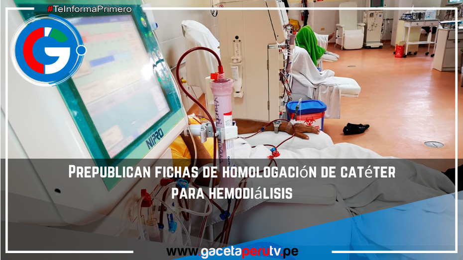 Pre-publican fichas de homologación de catéter para hemodiálisis