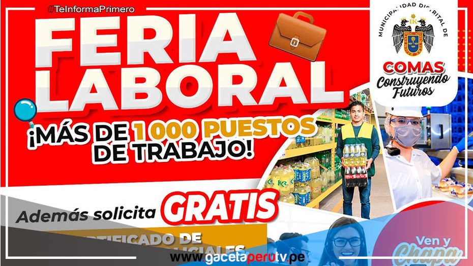 Alcalde de Comas y ministro de trabajo ofertaran mil puestos de trabajo