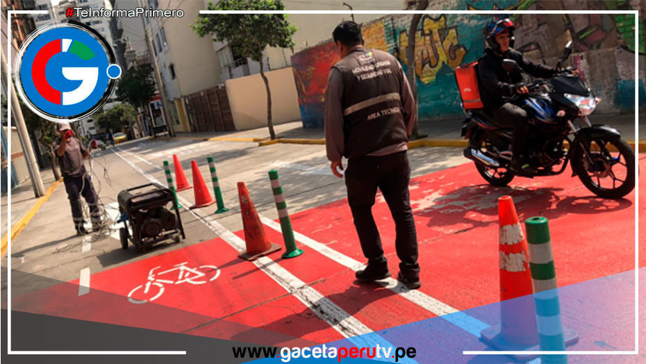Habilitan nueva ciclovía más seguro en Miraflores, calle San Martin