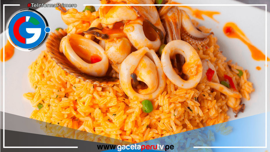 Hoy sábado degustamos un delicioso Arroz con Mariscos