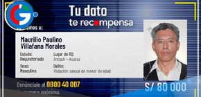 Recompensa de 80 mil soles por cura que violó a un menor por cinco años en Áncash