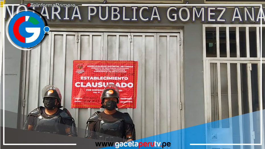 Clausuran Notaria en Comas por arrojar basura en la calle y tener su defensa civil vencido