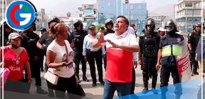 Otra vez los ambulantes trataron de ocupar ilegalmente la Av. San Felipe