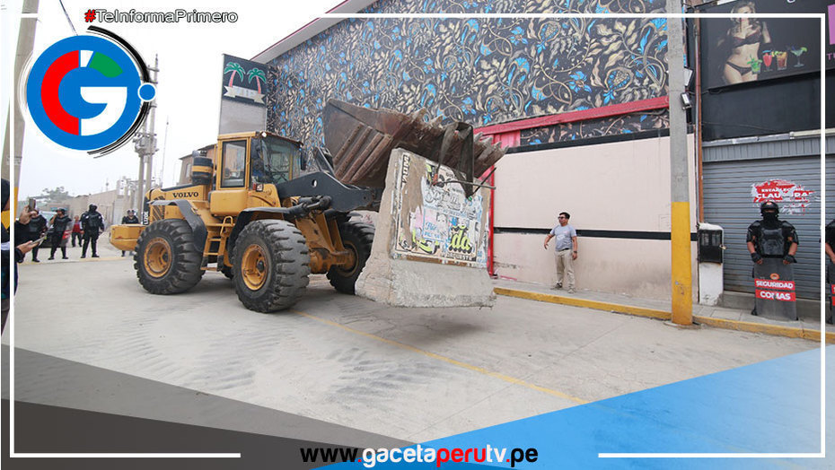 En Comas Prostíbulo "Palmeras Vip" fue tapiado con muros de concreto por Municipalidad