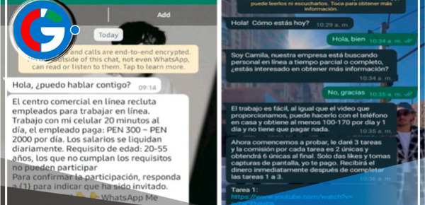 Policía Nacional alerta sobre nueva estafa laboral por WhatsApp