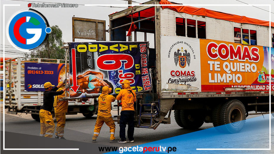 Incautan más de 30 toneladas de material publicitario en Comas