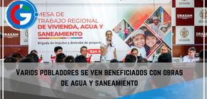 Varios pobladores se ven beneficiados con obras de agua y saneamiento.