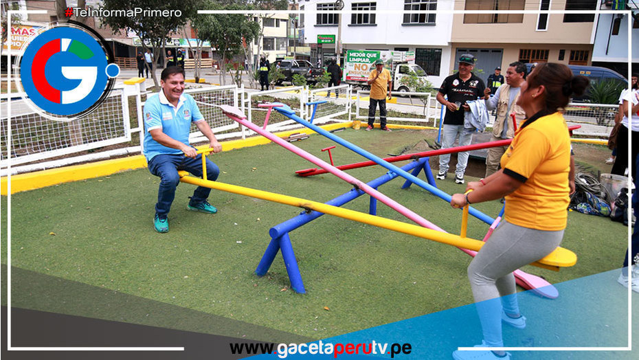 Dos parques y sus juegos infantiles fueron recuperados en su totalidad en Comas
