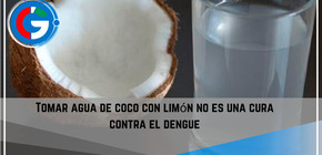  Tomar agua de coco con limón no es una cura contra el dengue