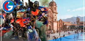 Cusco: Réplicas de autobots Transformers se lucen en plaza de armas 