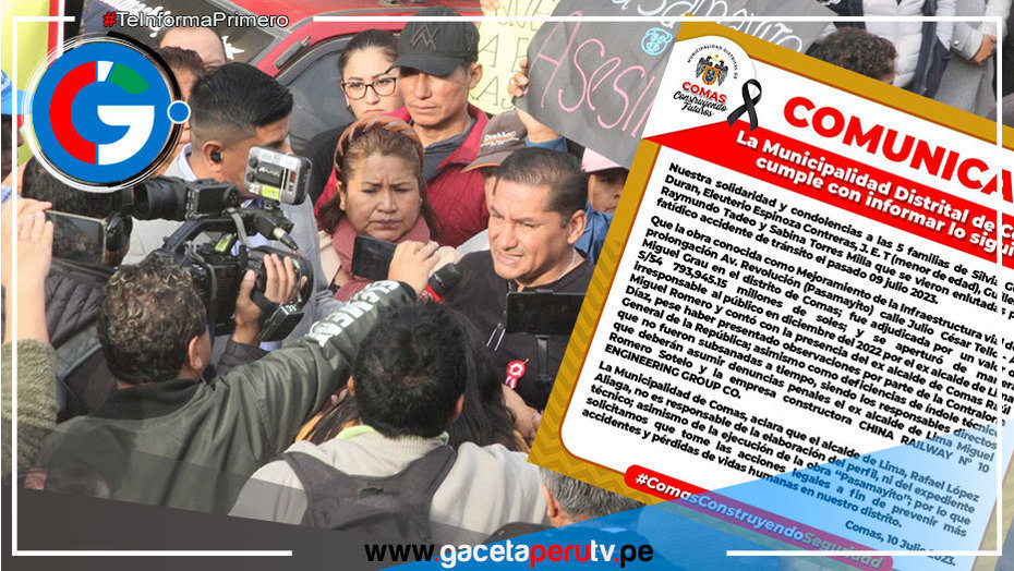 Municipio de Comas exige denunciar a ex alcalde de Lima y empresa china por irregularidades en vía Pasamayito