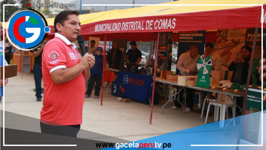 Alcalde de Comas inaugura programa "Barrio Seguro" y "Talleres Productivos en Tu Barrio"