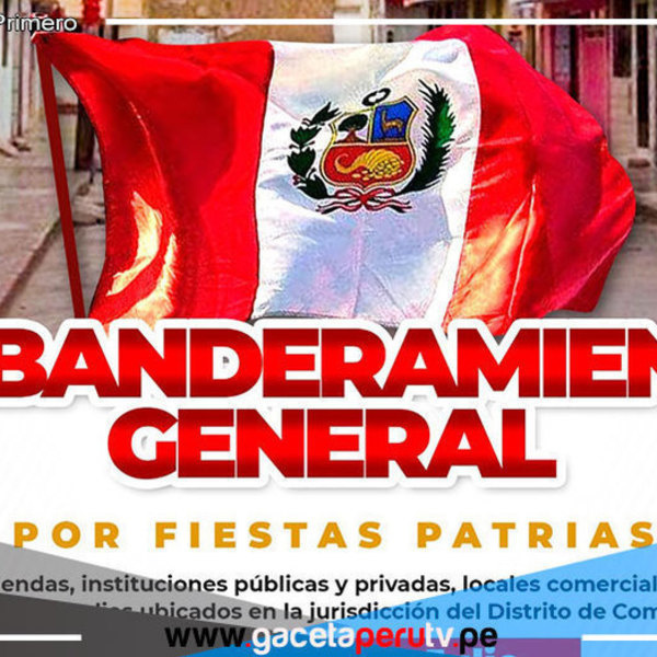 Alcalde de Comas impulsa espíritu patriótico en el distrito con embanderamiento por fiestas patrias