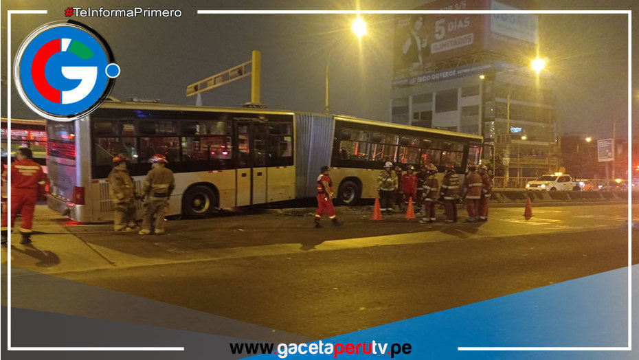 Accidente de bus del Metropolitano deja ocho heridos en la avenida Túpac Amaru