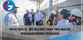 Invertirán S/ 200 millones para tres nuevos desembarcaderos pesqueros