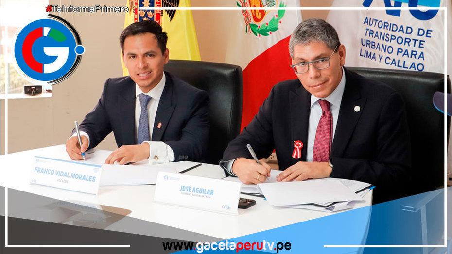 Municipalidad de Ate y ATU firman convenio para ordenar el transporte público