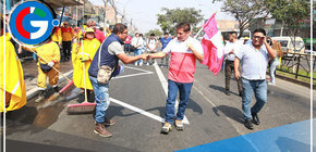 Alcalde de Comas lidera acciones de limpieza y embellecimiento para el Gran Desfile Cívico Escolar