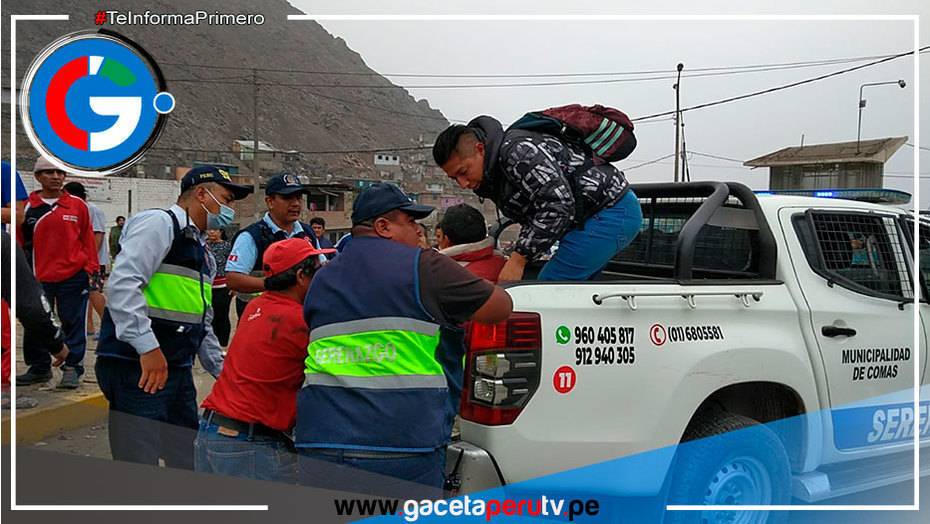 Serenos de Comas fueron los primeros en llegar a la curva de la muerte en Pasamayito