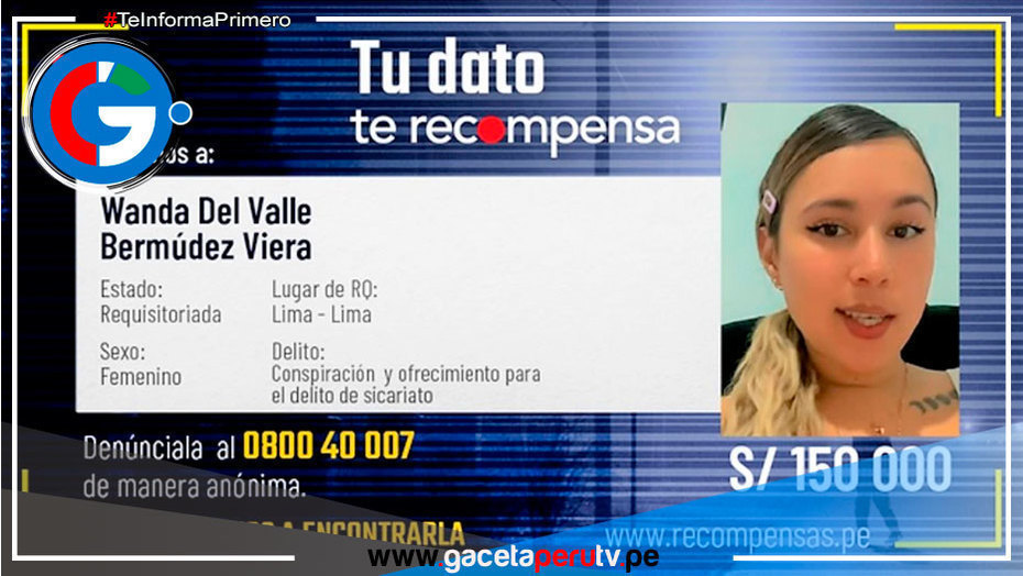 Programa de Recompensas Ofrece S/ 150,000 por Captura de Expareja de 'Maldito Cris'