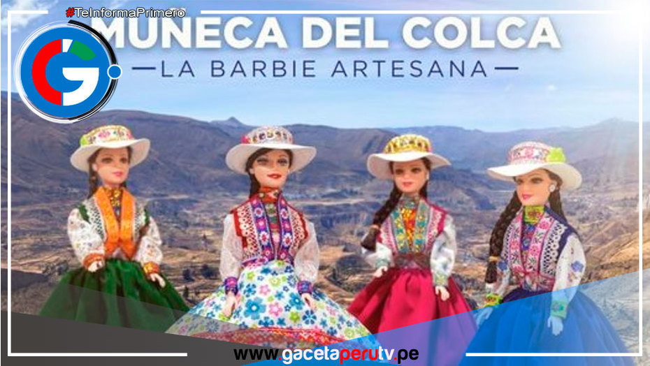 Artesanos del Colca visten a muñeca barbie con trajes típicos color rosa