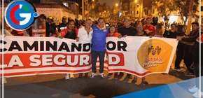 Alcalde de Comas continúa con caminatas por la Seguridad Ciudadana