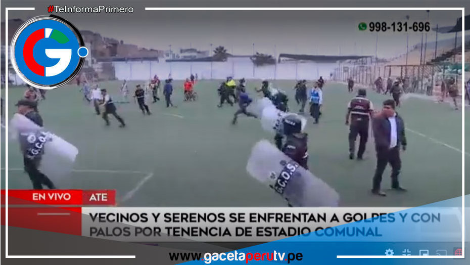 Confrontación entre vecinos y serenos en Ate por control de espacios recreativos