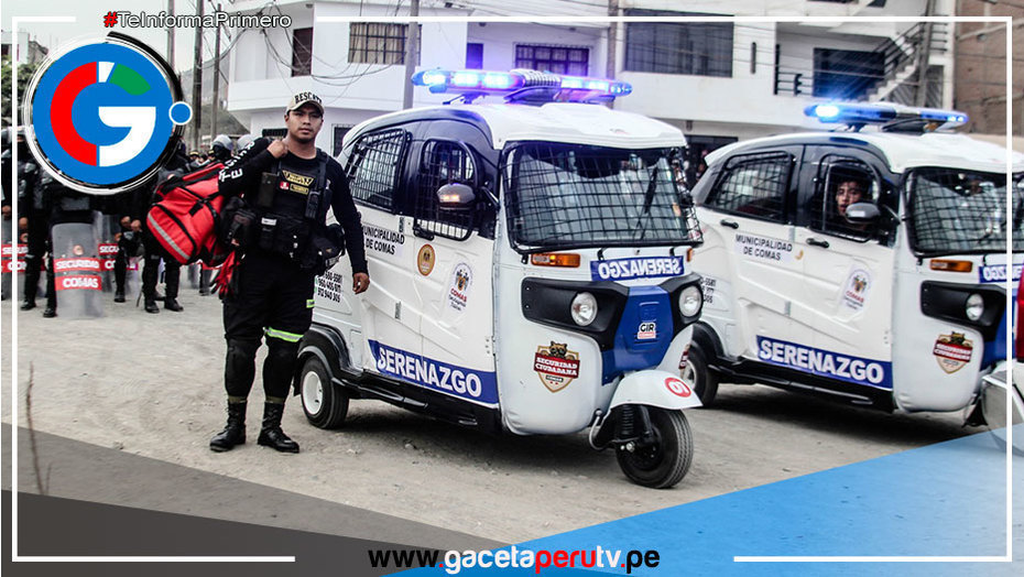 Alcalde de Comas presenta dos toritos motorizados para combatir la delincuencia
