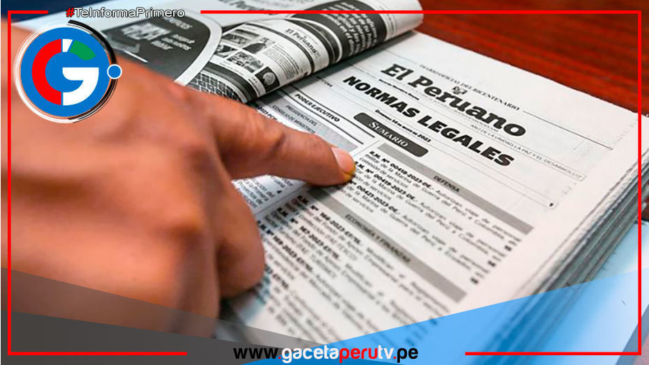Resumen de las Principales Normas Legales de Hoy Jueves 31 de Agosto de 2023