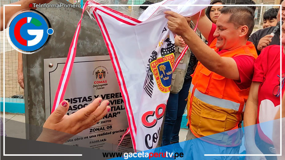 Alcalde de Comas, Ulises Villegas, Entrega Cuatro Obras Clave a Vecinos del Distrito