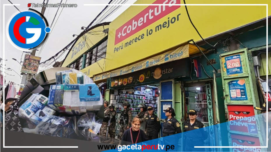 La PNP incauto 34 celulares robados en la intervención al C.C. La Portada de Gamarra II