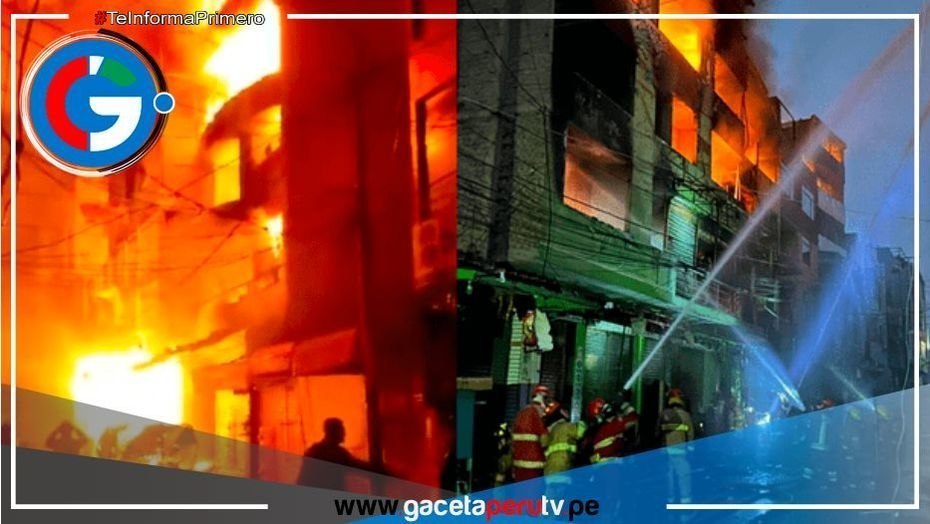 Gran incendio en Tacora arrasa centro comercial Albarracín en Trujillo