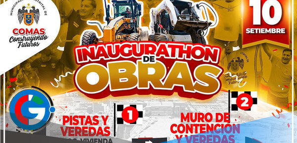 Alcalde de Comas Entregará Cuatro Obras en una Maratón de Inauguraciones este Fin de Semana