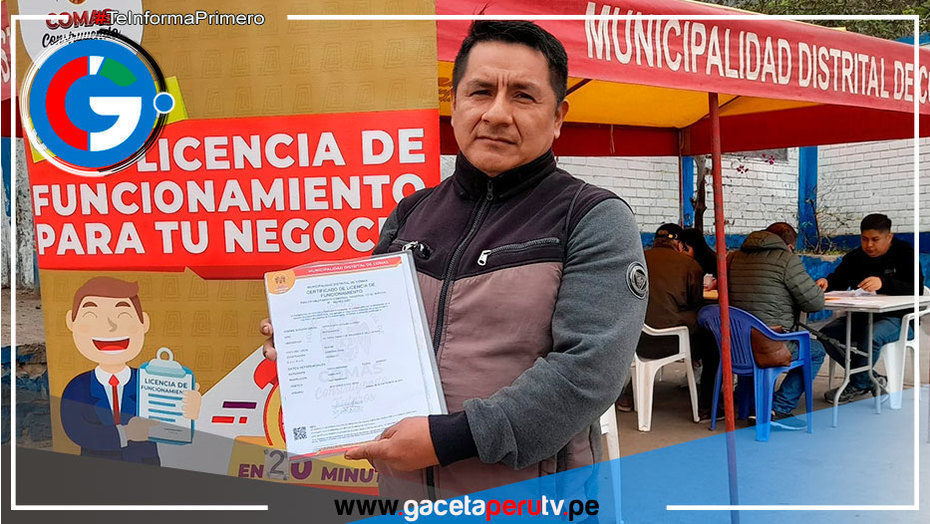 Entrega Récord de Licencias de Funcionamiento en Año Nuevo Comas para Combatir la Informalidad
