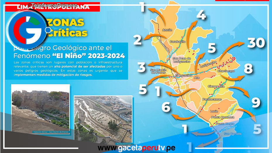 Lima: conozca los distritos más vulnerables ante lluvias y sismos