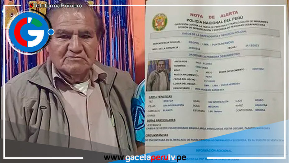 Punta Hermosa: familia busca a adulto mayor con alzhéimer