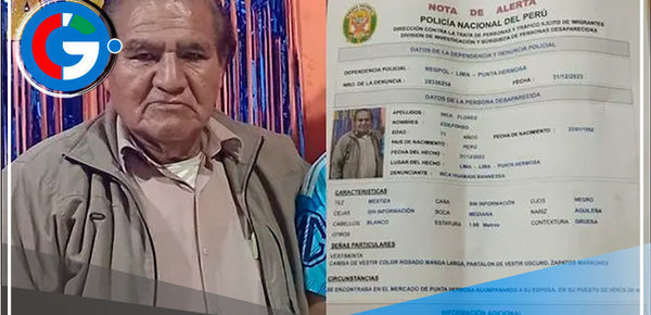 Punta Hermosa: familia busca a adulto mayor con alzhéimer