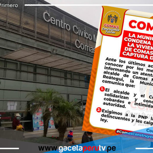 Municipalidad de Comas alza su voz contra la violencia por el ataque a la vivienda de ex alcalde