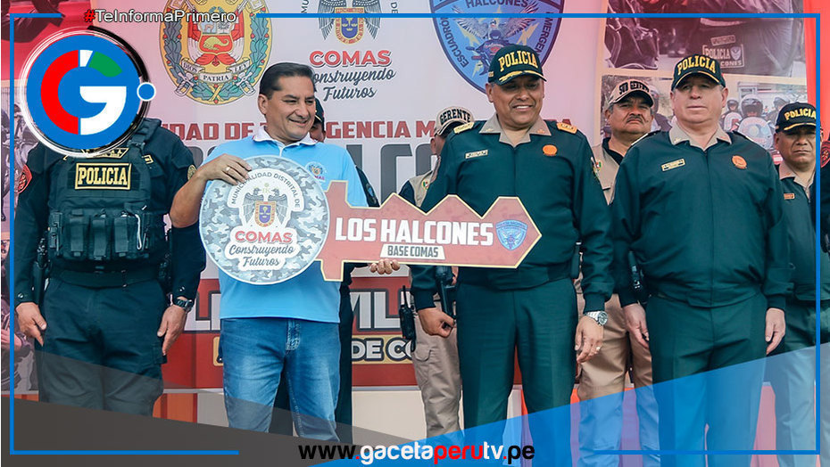 Comas recibe base policial con 50 patrullas motorizadas