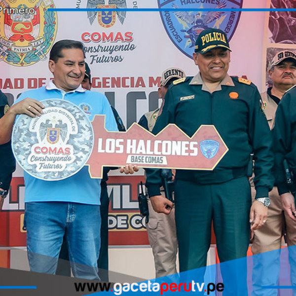 Comas recibe base policial con 50 patrullas motorizadas