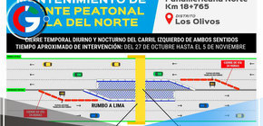 Los Olivos: cierran carril de Panamericana Norte 