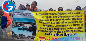 Pescadores artesanales bloquean carreteras por presencia de barcos chinos