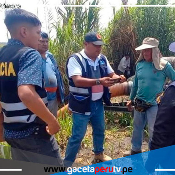 Intervienen tramos del canal Lambayeque tras denuncia de extracción ilegal de agua