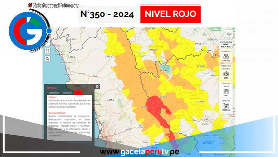 Precipitaciones en sierra de Lima podrían activar quebradas