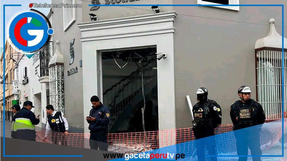 Delincuentes atacan banco con explosivos cerca Plaza de Armas de Trujillo