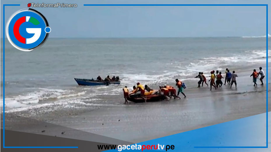 Pescadores varados rescatados, caletas afectadas en Tumbes