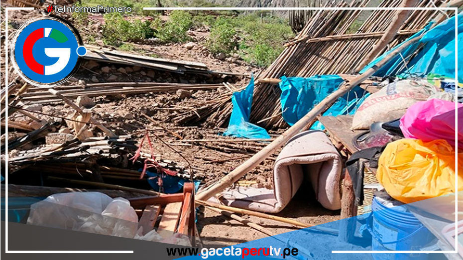 Huancavelica: huaico obliga a pobladores de Lamarí dejar sus viviendas dañadas
