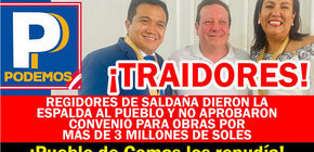Regidores de ex alcalde Saldaña dieron la espalda al pueblo y no aprobaron convenio para obras por más de 3 millones de soles