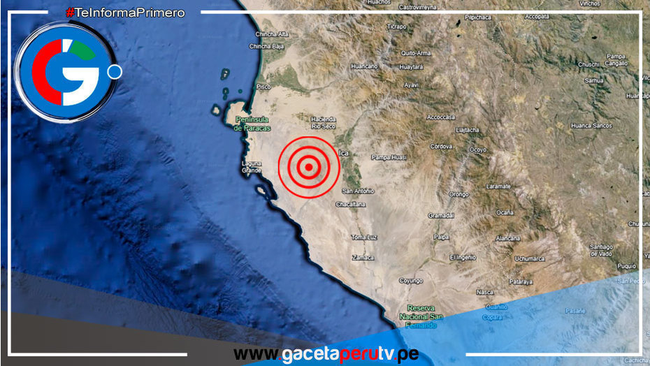 Temblor de magnitud 4.4 sacude la región Ica