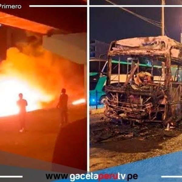 Bus se incendia en Jueves Santo